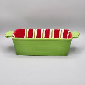 Christmas Candy Shaped Serving Bakeware Cooking Dishes Large Loaf Pan.